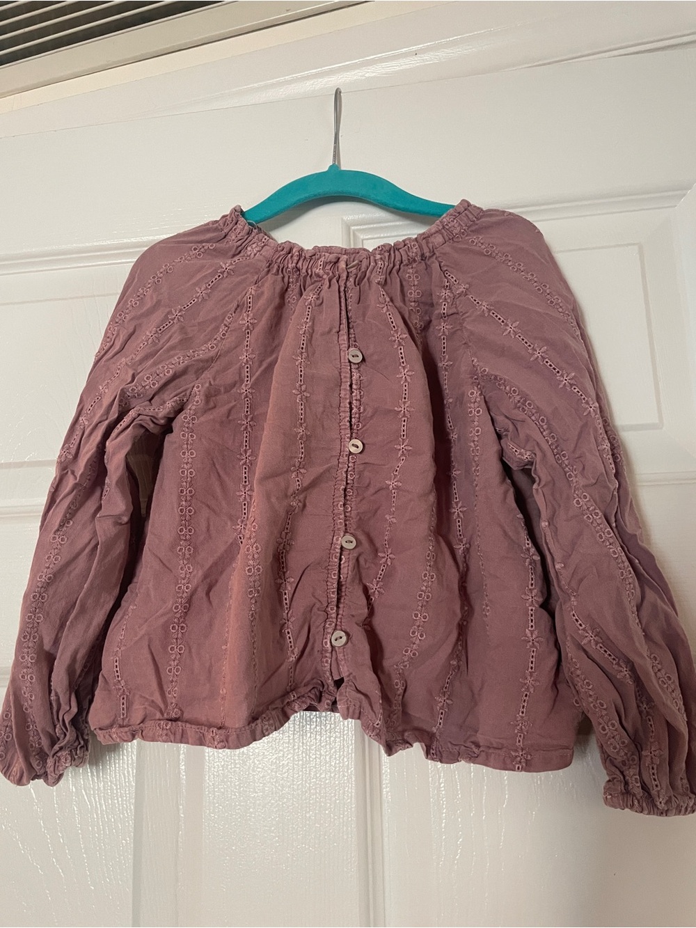 Zara pink/mauve blouse with eyelet design - 5 years